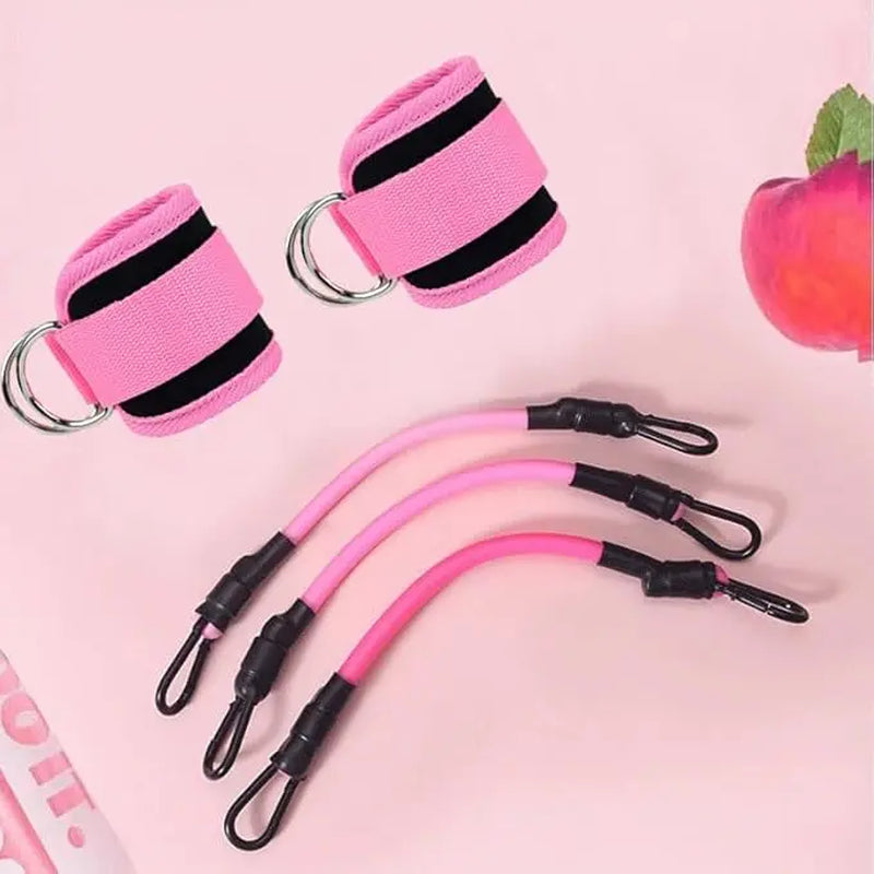 Ankle Resistance Bands, Ankle Resistance Bands with Cuffs, Ankle Bands for Exercise, Hip Exercise Equipment for Hip Training with Kickbacks, Hip Lift Bands, Leg and Hip Fitness Training