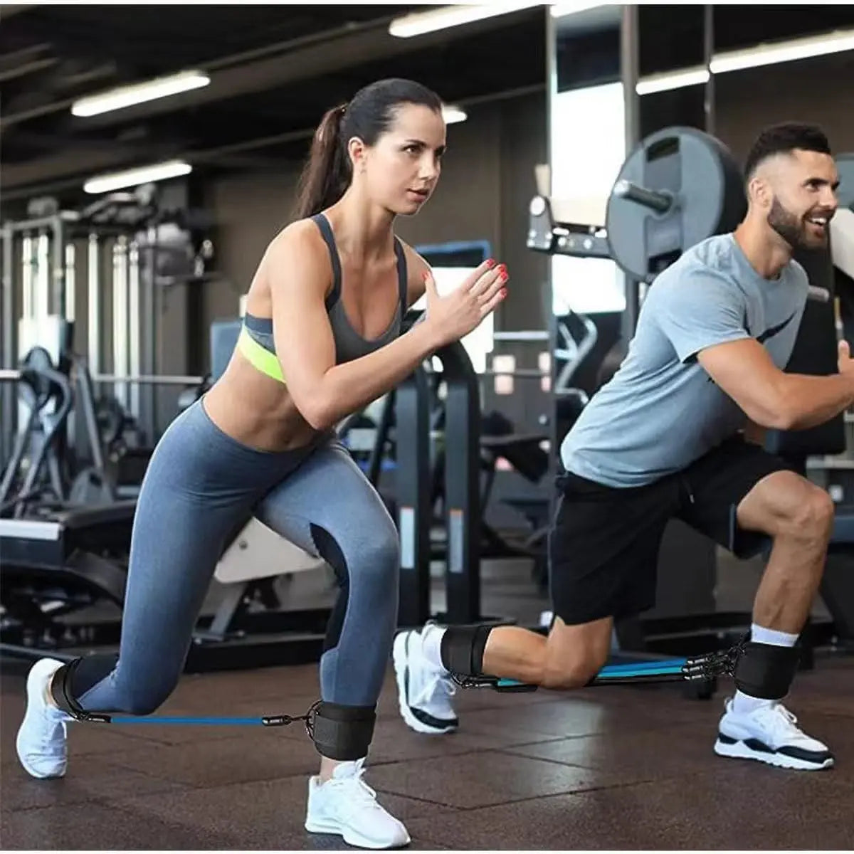 Ankle Resistance Bands, Ankle Resistance Bands with Cuffs, Ankle Bands for Exercise, Hip Exercise Equipment for Hip Training with Kickbacks, Hip Lift Bands, Leg and Hip Fitness Training