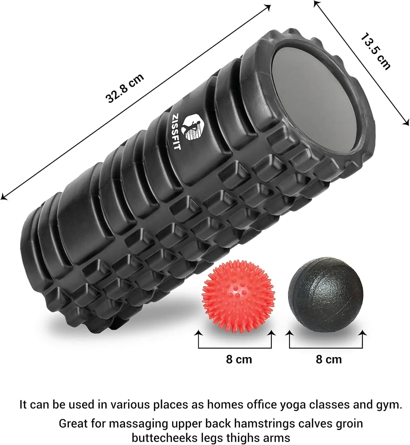 Foam Roller - Medium Density Deep Tissue Massager for Muscle Massage and Myofascial Trigger Point Release, Multicolor