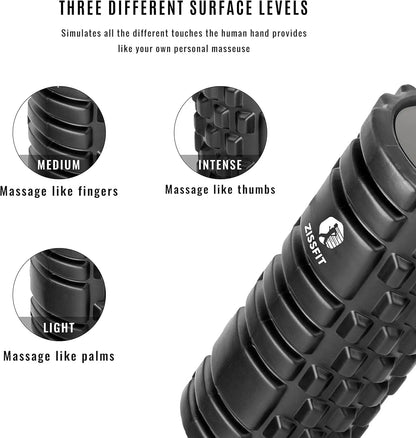 Foam Roller - Medium Density Deep Tissue Massager for Muscle Massage and Myofascial Trigger Point Release, Multicolor