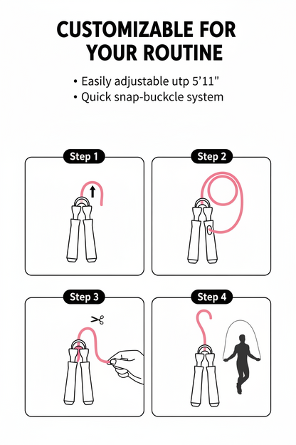Adjustable Jump Rope – Tangle-Free PVC