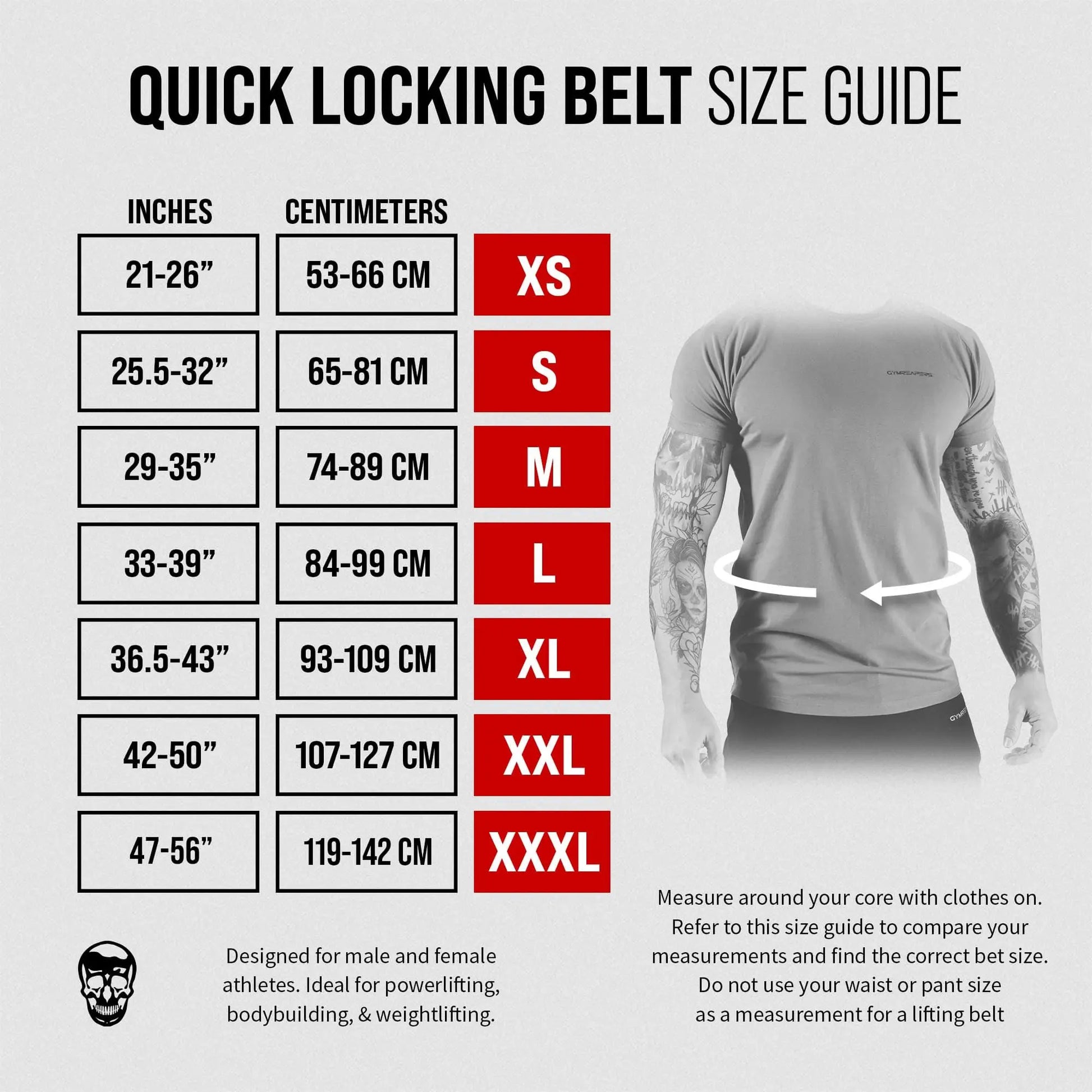 Gymreapers Quick Locking Weightlifting Belt | Premium Back Support
