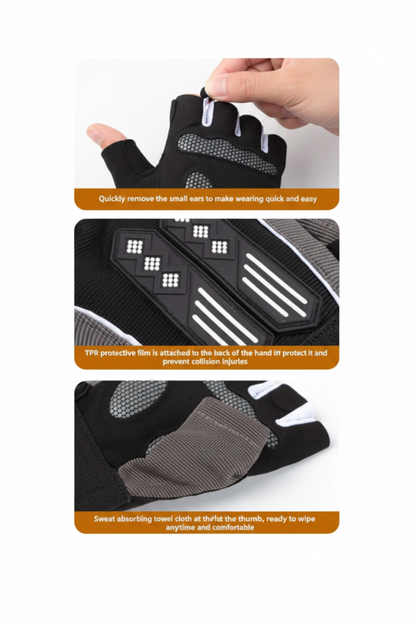 Gym Gloves with Wrist Support & Anti-Slip Grip