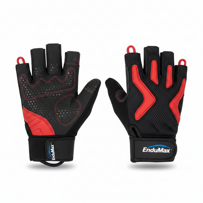 Gym Gloves with Wrist Support & Anti-Slip Grip
