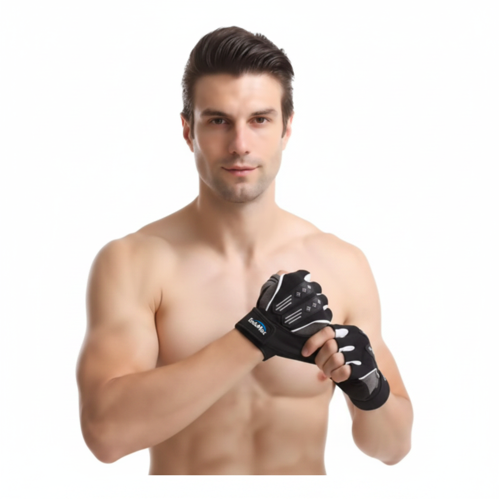 Gym Gloves with Wrist Support & Anti-Slip Grip