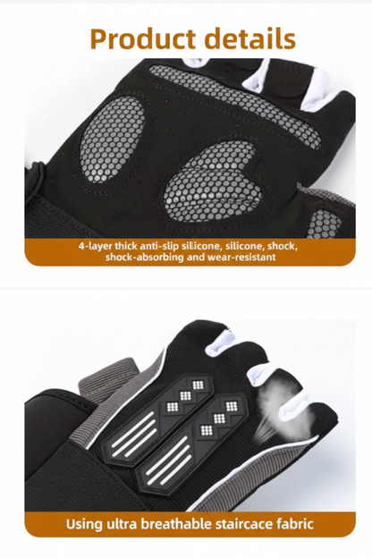 Gym Gloves with Wrist Support & Anti-Slip Grip