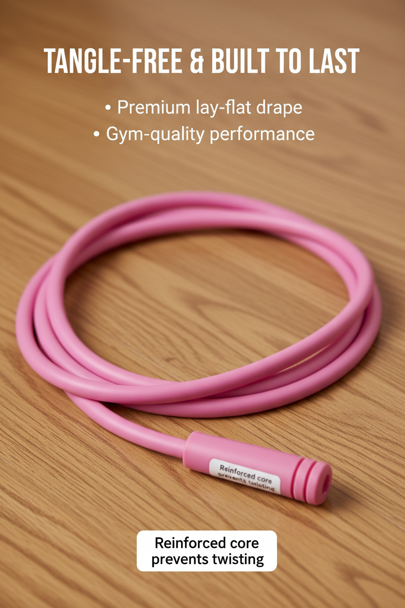 Adjustable Jump Rope – Tangle-Free PVC